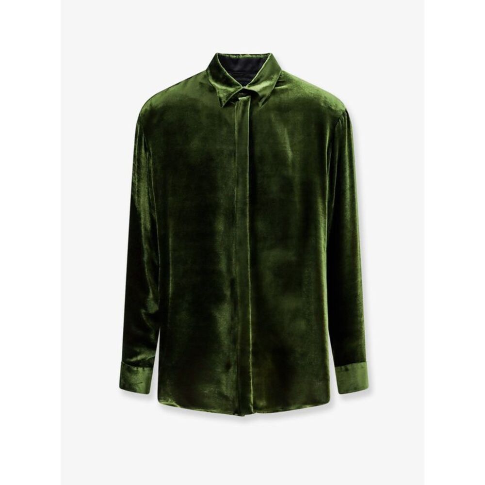 Giorgio Armani Men Viscose And Silk Blend Shirt